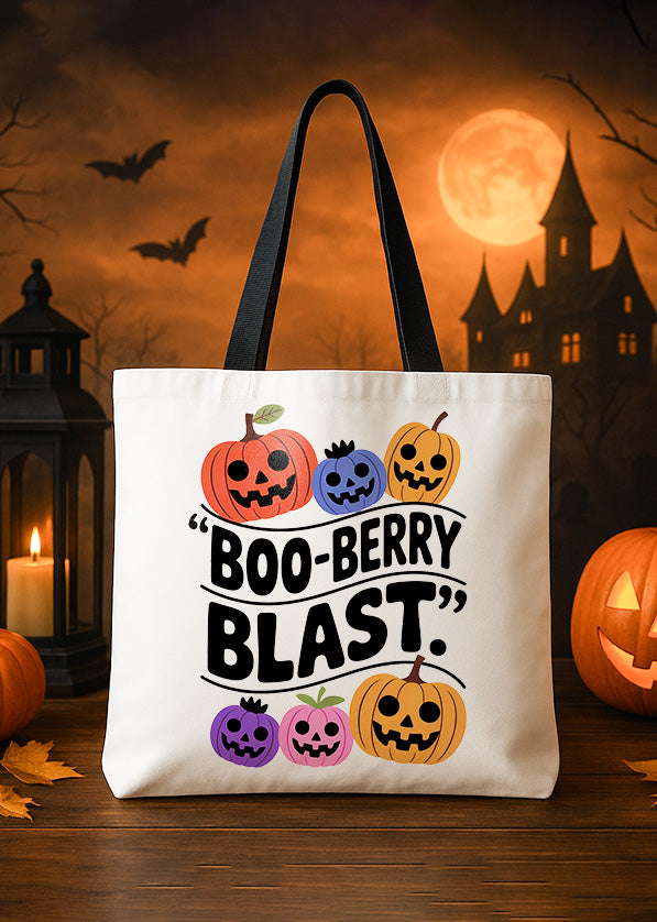 Canvas Totebag Boo Berry Blast Pumpkin Halloween GTT166
