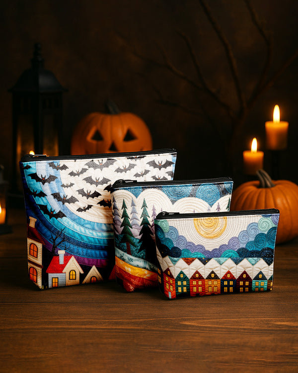 Set of 3 - REPOUCH Essential Zipper Pouch for Makeup Bag in Halloween 106 GPO0106