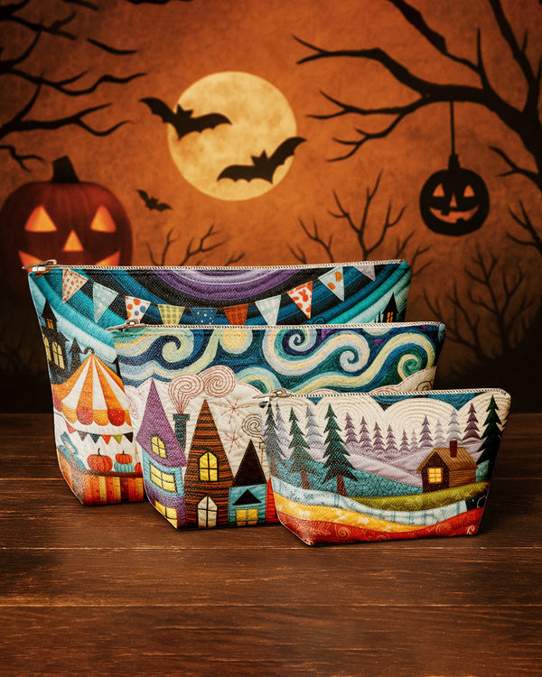 Set of 3 - REPOUCH Essential Zipper Pouch for Makeup Bag in Halloween 03 GPO0003