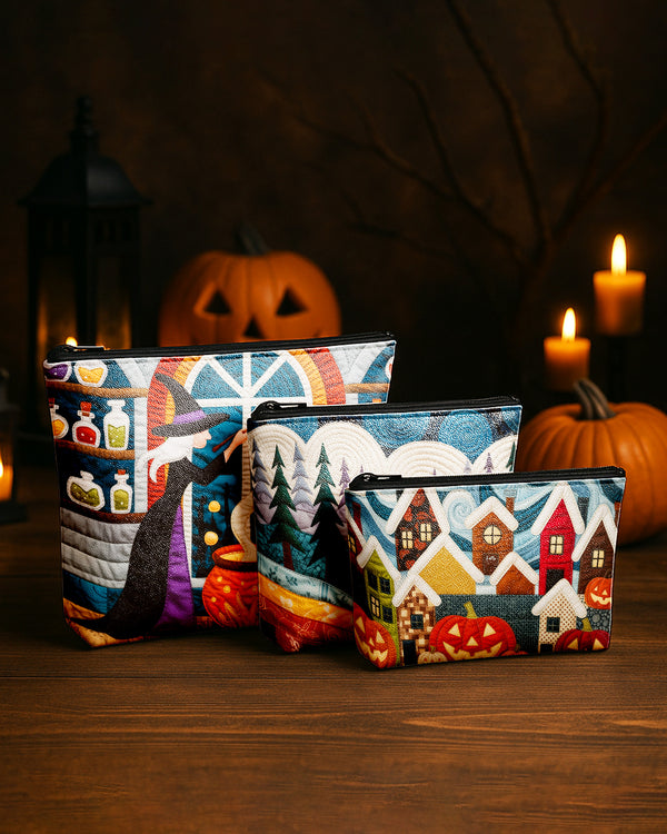 Set of 3 - REPOUCH Essential Zipper Pouch for Makeup Bag in Halloween 105 GPO0105