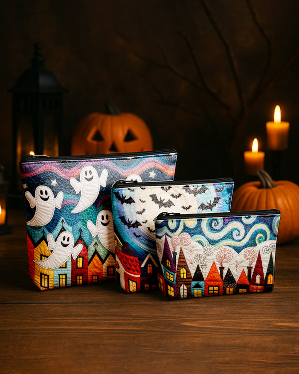 Set of 3 - REPOUCH Essential Zipper Pouch for Makeup Bag in Halloween 107 GPO0107