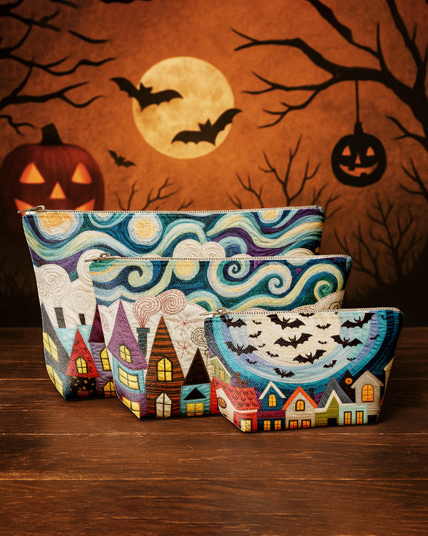 Set of 3 - REPOUCH Essential Zipper Pouch for Makeup Bag in Halloween 04 GPO0004