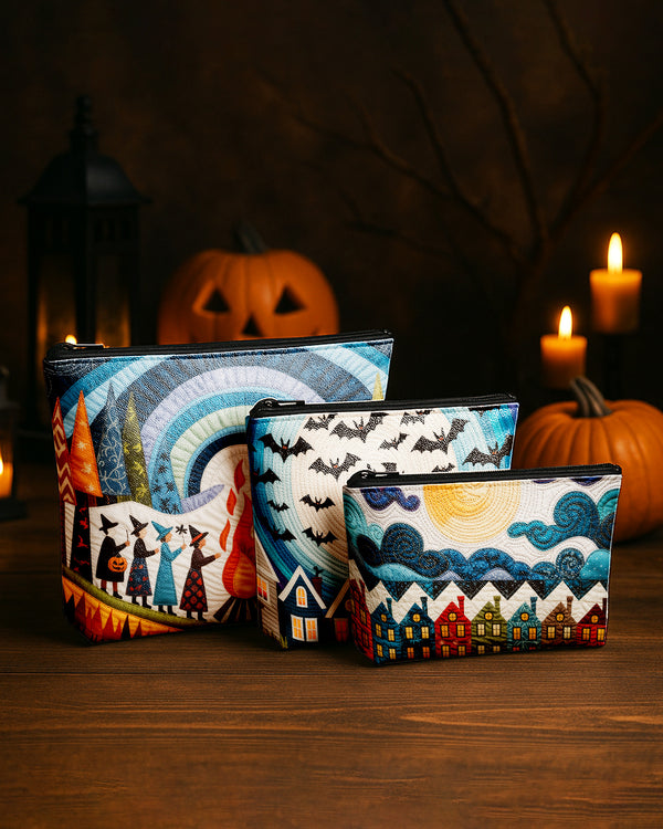 Set of 3 - REPOUCH Essential Zipper Pouch for Makeup Bag in Halloween 109 GPO0109