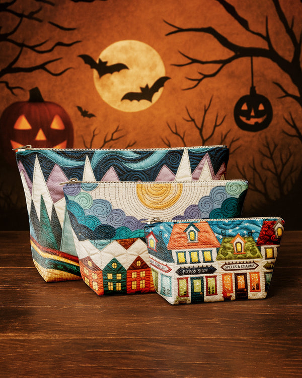 Set of 3 - REPOUCH Essential Zipper Pouch for Makeup Bag in Halloween 05 GPO0005
