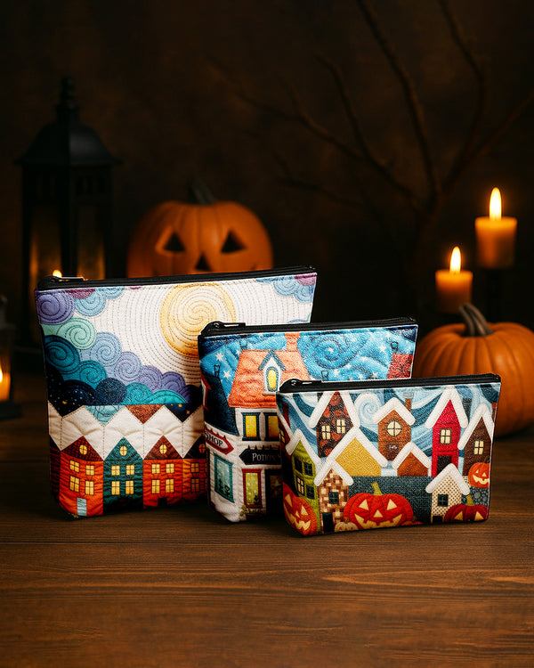 Set of 3 - REPOUCH Essential Zipper Pouch for Makeup Bag in Halloween 114 GPO0114