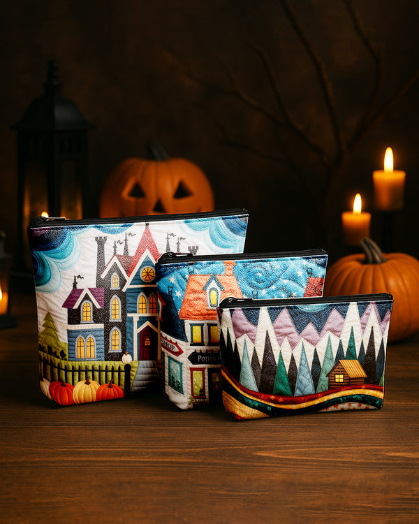 Set of 3 - REPOUCH Essential Zipper Pouch for Makeup Bag in Halloween 112 GPO0112