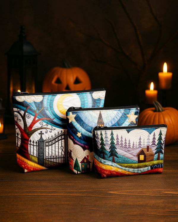 Set of 3 - REPOUCH Essential Zipper Pouch for Makeup Bag in Halloween 72 GPO0072