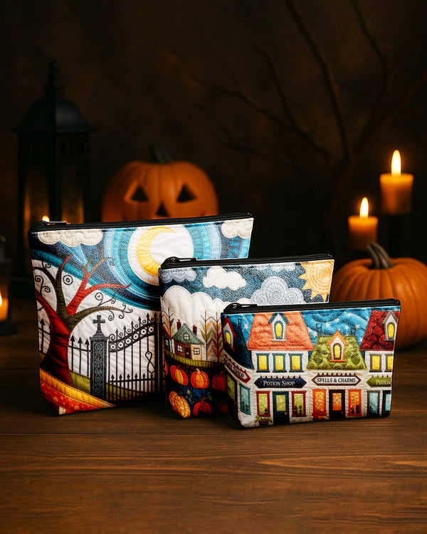 Set of 3 - REPOUCH Essential Zipper Pouch for Makeup Bag in Halloween 119 GPO0119