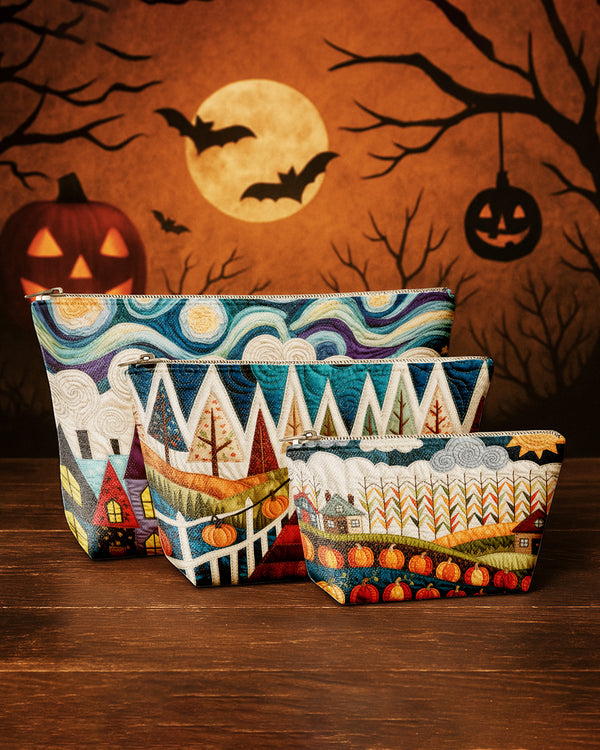 Set of 3 - REPOUCH Essential Zipper Pouch for Makeup Bag in Halloween 07 GPO0007