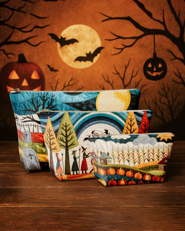 Set of 3 - REPOUCH Essential Zipper Pouch for Makeup Bag in Halloween 06 GPO0006
