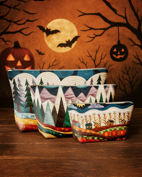 Set of 3 - REPOUCH Essential Zipper Pouch for Makeup Bag in Halloween 08 GPO0008