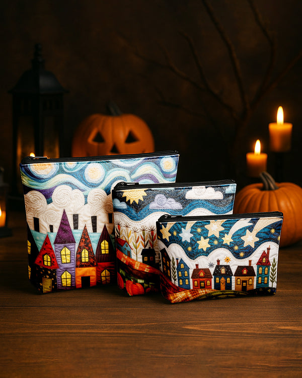 Set of 3 - REPOUCH Essential Zipper Pouch for Makeup Bag in Halloween 120 GPO0120