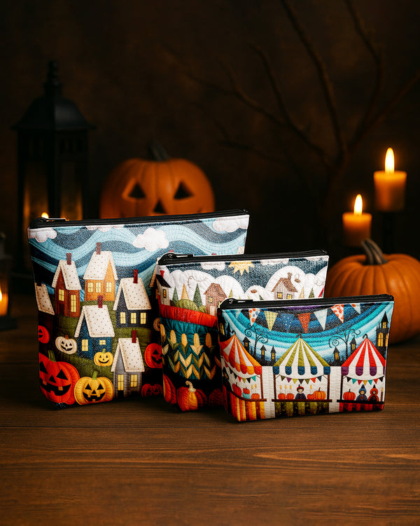 Set of 3 - REPOUCH Essential Zipper Pouch for Makeup Bag in Halloween 121 GPO0121