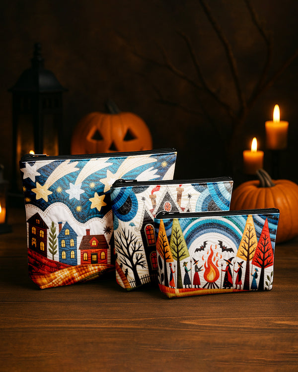Set of 3 - REPOUCH Essential Zipper Pouch for Makeup Bag in Halloween 122 GPO0122