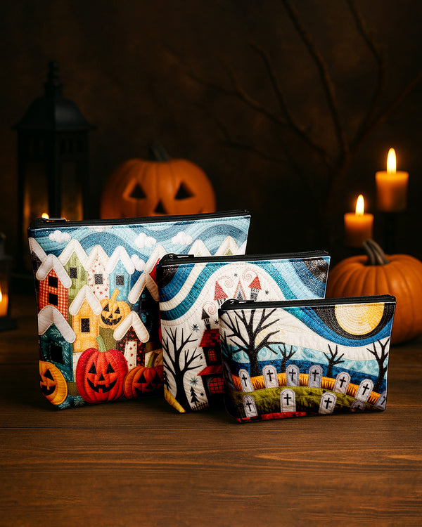 Set of 3 - REPOUCH Essential Zipper Pouch for Makeup Bag in Halloween 102 GPO0102