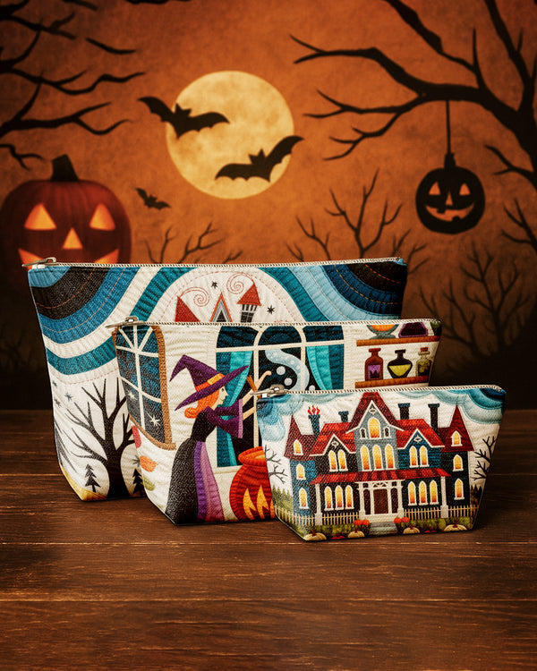 Set of 3 - REPOUCH Essential Zipper Pouch for Makeup Bag in Halloween 01 GPO0001