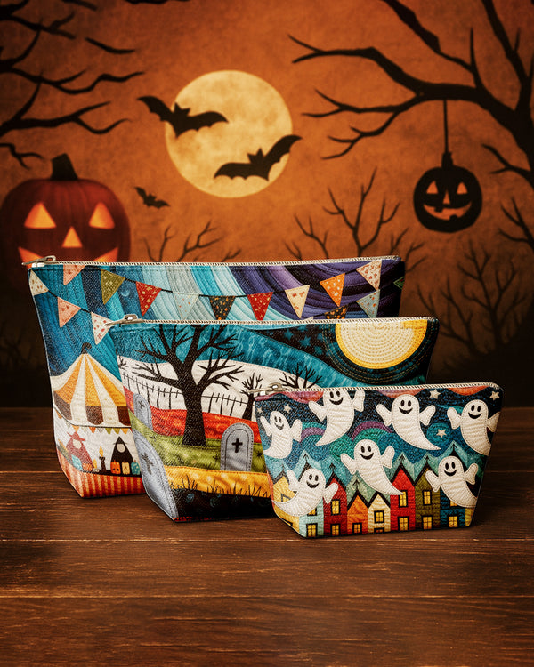Set of 3 - REPOUCH Essential Zipper Pouch for Makeup Bag in Halloween 11 GPO0011