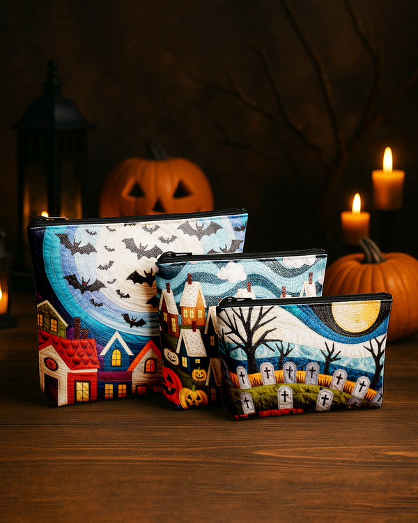 Set of 3 - REPOUCH Essential Zipper Pouch for Makeup Bag in Halloween 94 GPO0094
