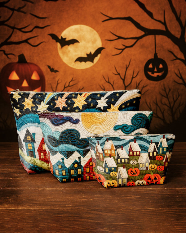 Set of 3 - REPOUCH Essential Zipper Pouch for Makeup Bag in Halloween 12 GPO0012