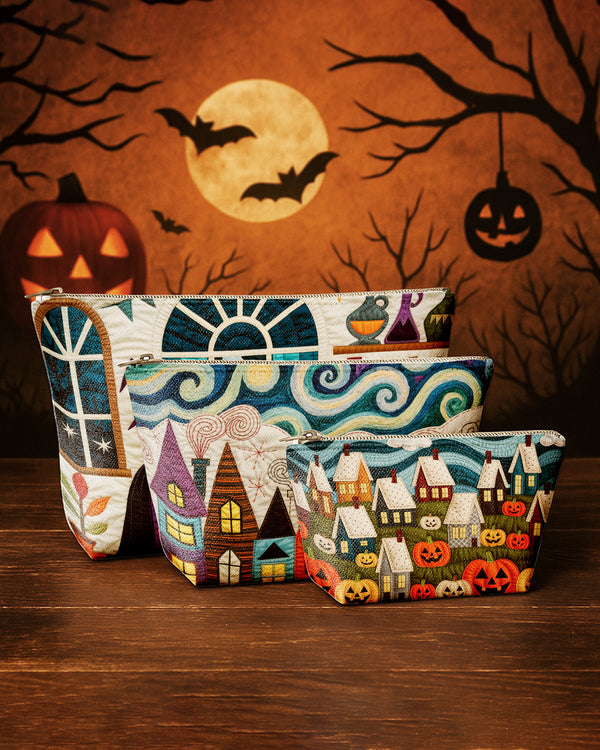 Set of 3 - REPOUCH Essential Zipper Pouch for Makeup Bag in Halloween 14 GPO0014