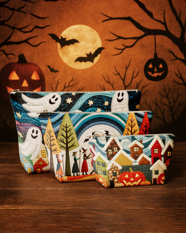Set of 3 - REPOUCH Essential Zipper Pouch for Makeup Bag in Halloween 15 GPO0015