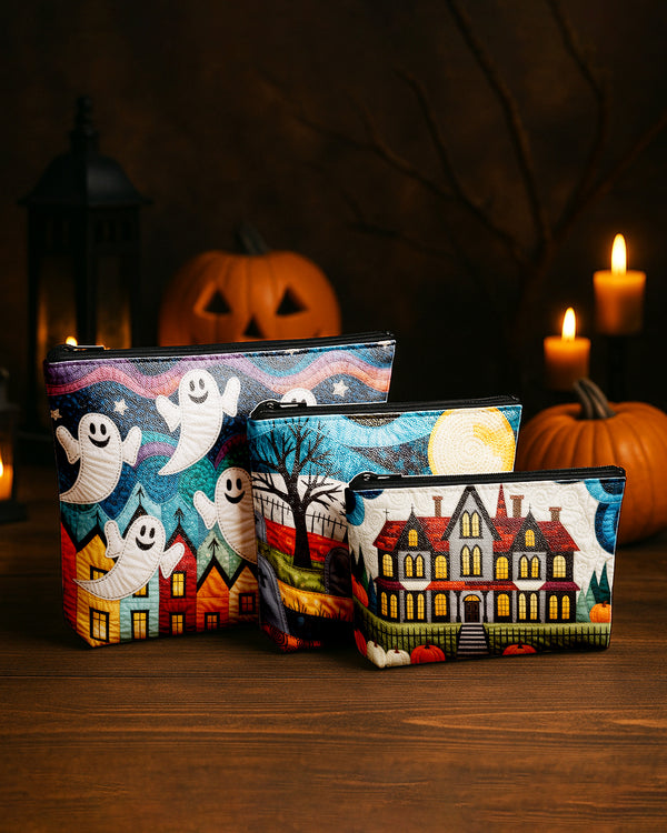 Set of 3 - REPOUCH Essential Zipper Pouch for Makeup Bag in Halloween 96 GPO0096