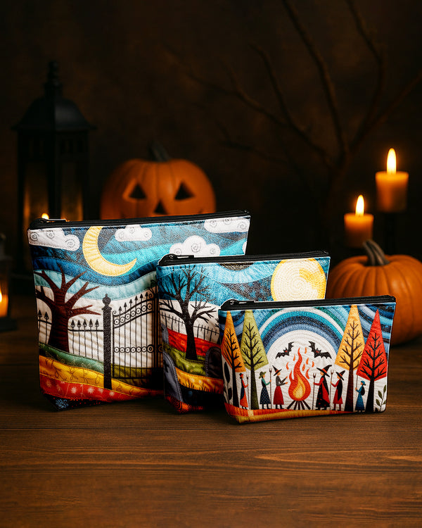 Set of 3 - REPOUCH Essential Zipper Pouch for Makeup Bag in Halloween 97 GPO0097