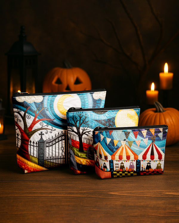 Set of 3 - REPOUCH Essential Zipper Pouch for Makeup Bag in Halloween 98 GPO0098