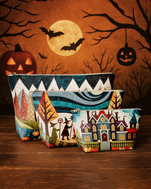 Set of 3 - REPOUCH Essential Zipper Pouch for Makeup Bag in Halloween 02 GPO0002