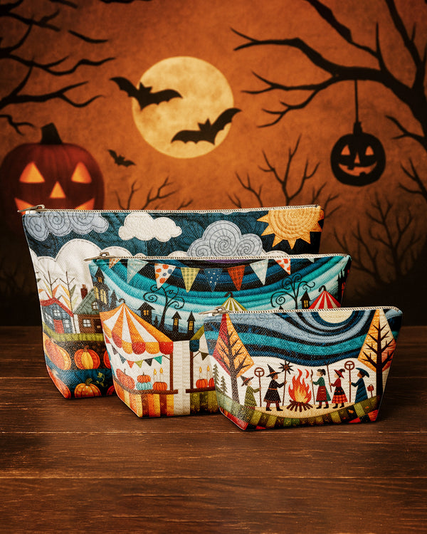Set of 3 - REPOUCH Essential Zipper Pouch for Makeup Bag in Halloween 18 GPO0018