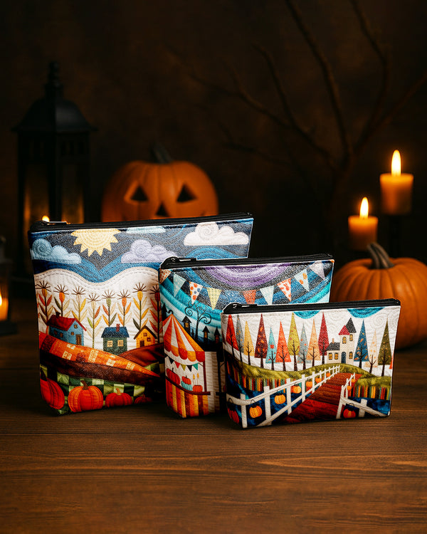 Set of 3 - REPOUCH Essential Zipper Pouch for Makeup Bag in Halloween 88 GPO0088
