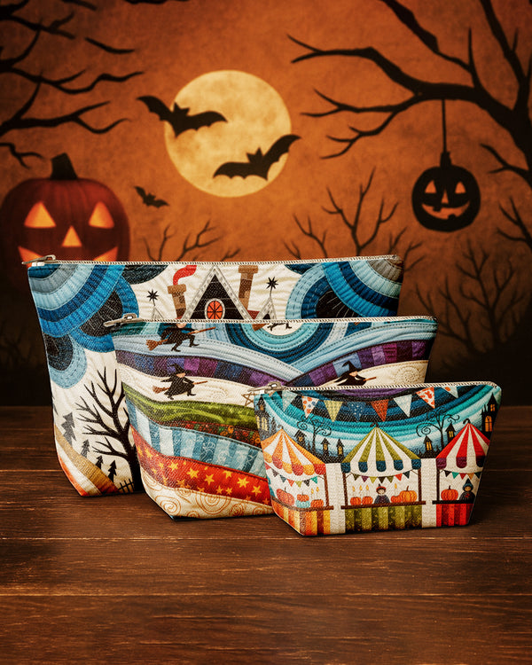 Set of 3 - REPOUCH Essential Zipper Pouch for Makeup Bag in Halloween 19 GPO0019