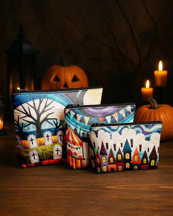 Set of 3 - REPOUCH Essential Zipper Pouch for Makeup Bag in Halloween 86 GPO0086