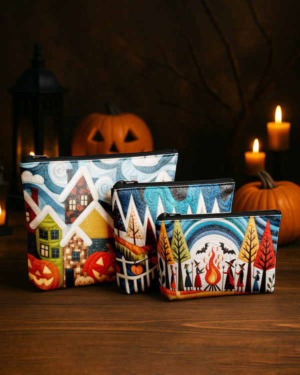 Set of 3 - REPOUCH Essential Zipper Pouch for Makeup Bag in Halloween 84 GPO0084