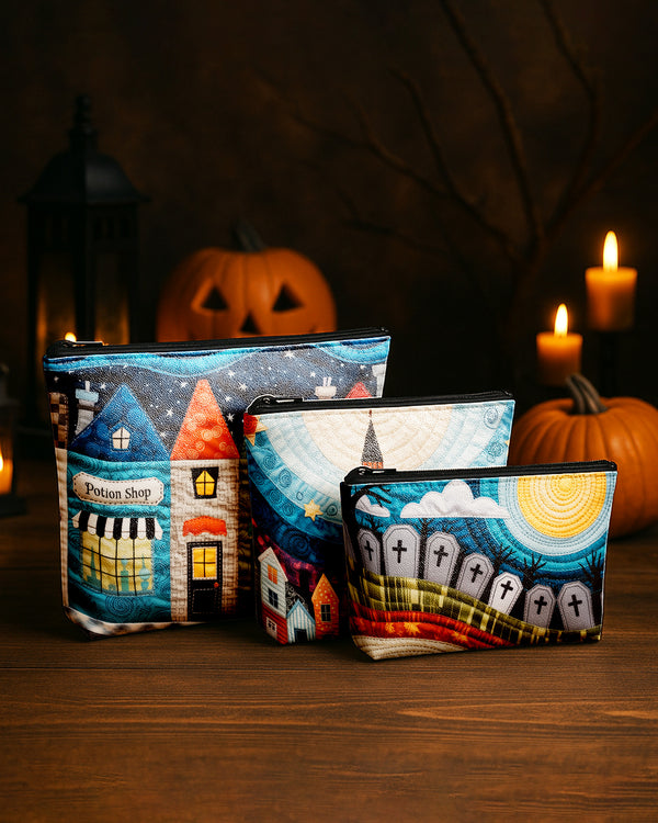 Set of 3 - REPOUCH Essential Zipper Pouch for Makeup Bag in Halloween 79 GPO0079