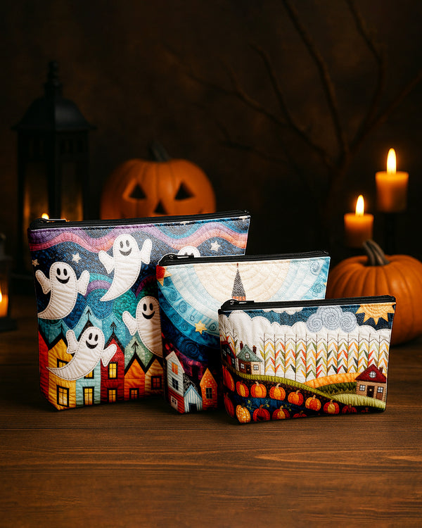 Set of 3 - REPOUCH Essential Zipper Pouch for Makeup Bag in Halloween 80 GPO0080