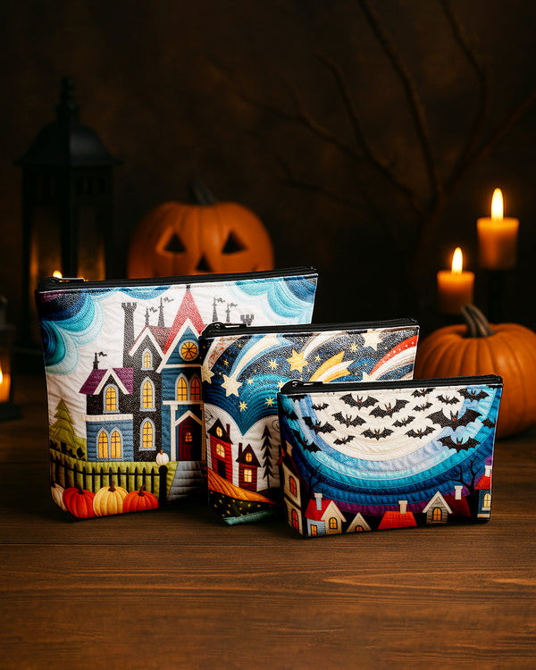 Set of 3 - REPOUCH Essential Zipper Pouch for Makeup Bag in Halloween 73 GPO0073