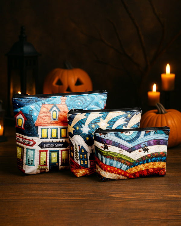 Set of 3 - REPOUCH Essential Zipper Pouch for Makeup Bag in Halloween 74 GPO0074