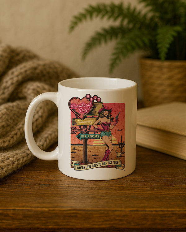Mug Heartbreak Hotel Where Love Goes To Die - Est. 1969 GMG0219