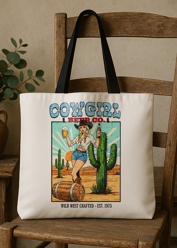 Canvas Totebag Cowgirl Beer Co. Wild West Crafted - Est. 1975 GTT03010