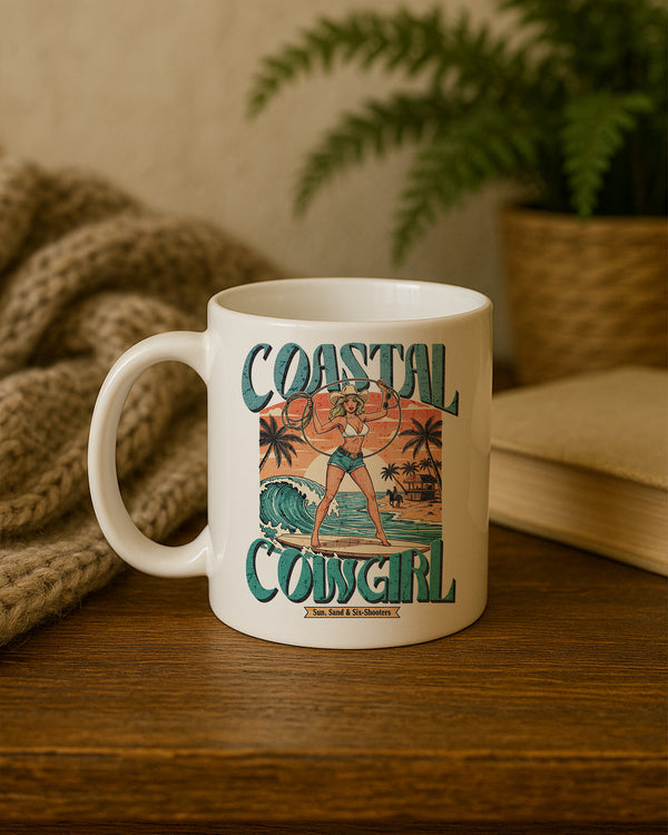 Mug Coastal Cowgirl Sun Sand & Six-Shooters GMG0212