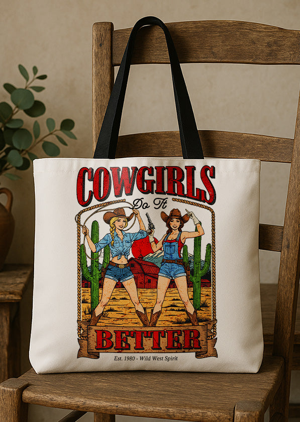 Canvas Totebag Cowgirls Do It Better Est.1980 - Wild West Spirit GTT0303