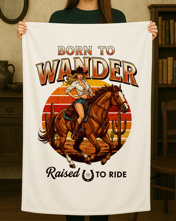 Blanket Born to Wander Raised To Ride GBL0158