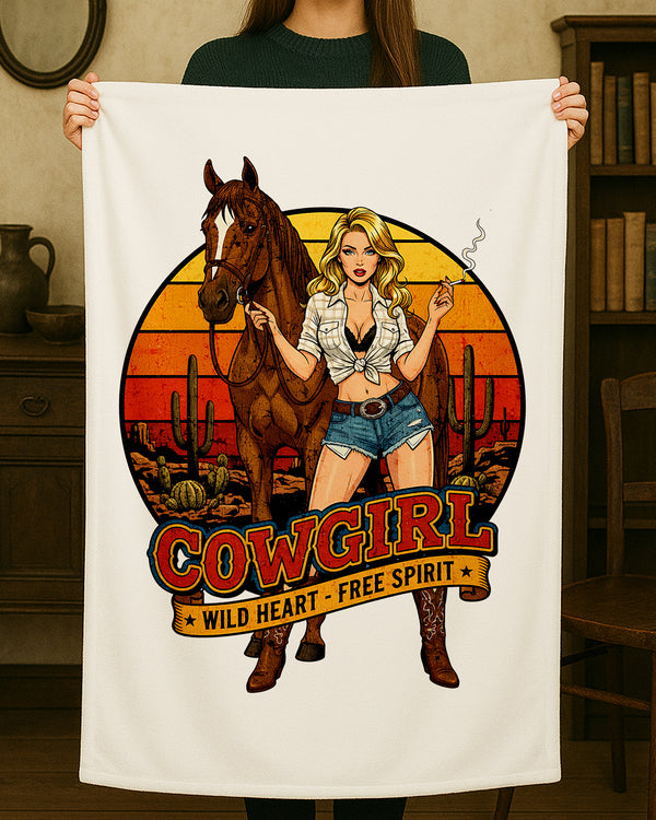 Blanket Cowgirl Wild Hearts - Free Spirit GBL0163
