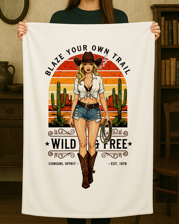 Blanket Blaze Your Own Trail Wild and Free Cowgirl Spirit GBL0149