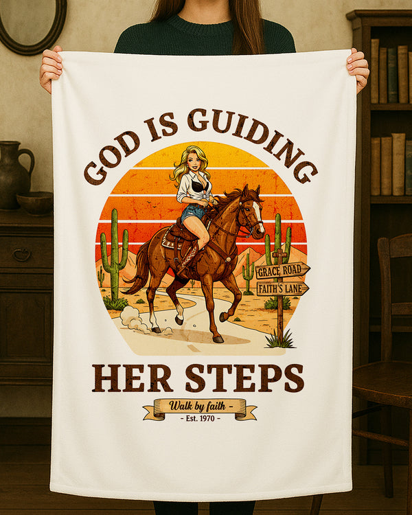 Blanket God Is Guiding Her Step Walk By Faith GBL0150