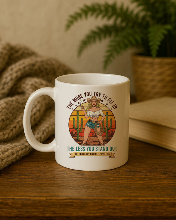 Mug The More You Try To Fit In The Less You Stand Out Authenticlly Unique - Since 85 GMG0192