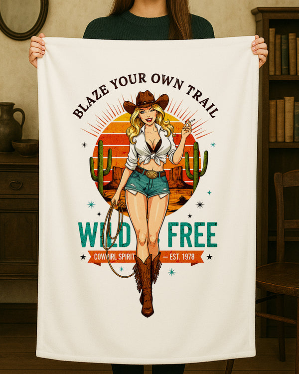 Blanket Blaze Your Own Trail Wild and Free Cowgirl Spirit GBL0153