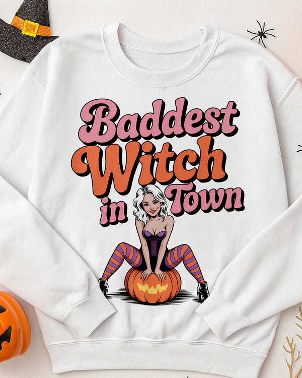 Sweater Baddest Witch In Town Sexy Girl Cute Halloween GSW04