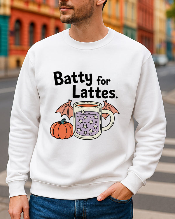 Sweater Batty For Lattes Coffee Cute Halloween GSW06
